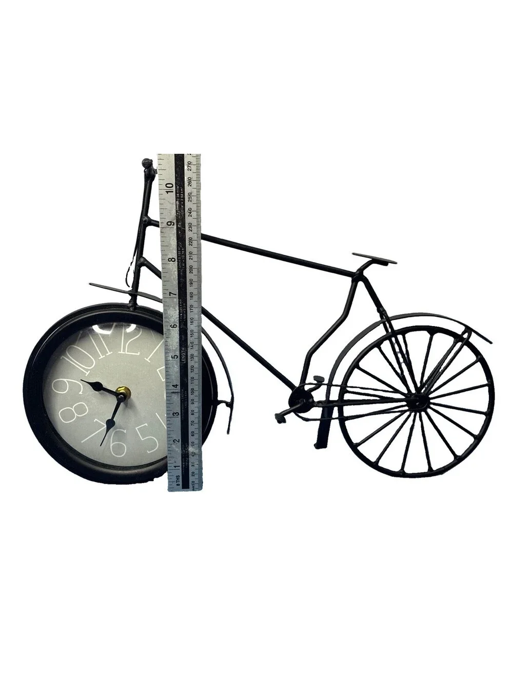 Metal Bicycle Table Clock In Working Condition